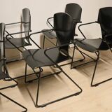 Series of 6 minimalist chairs model "EGOA 300" by Josep Mora