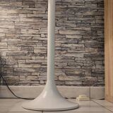 Floor lamp with tulip base and cascading globe 1980