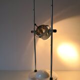 Adjustable desk lamp in chrome and metal, eighties