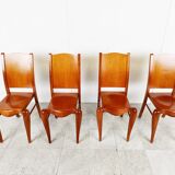 Set of 4 wood dining chairs by Philippe Starck 1989