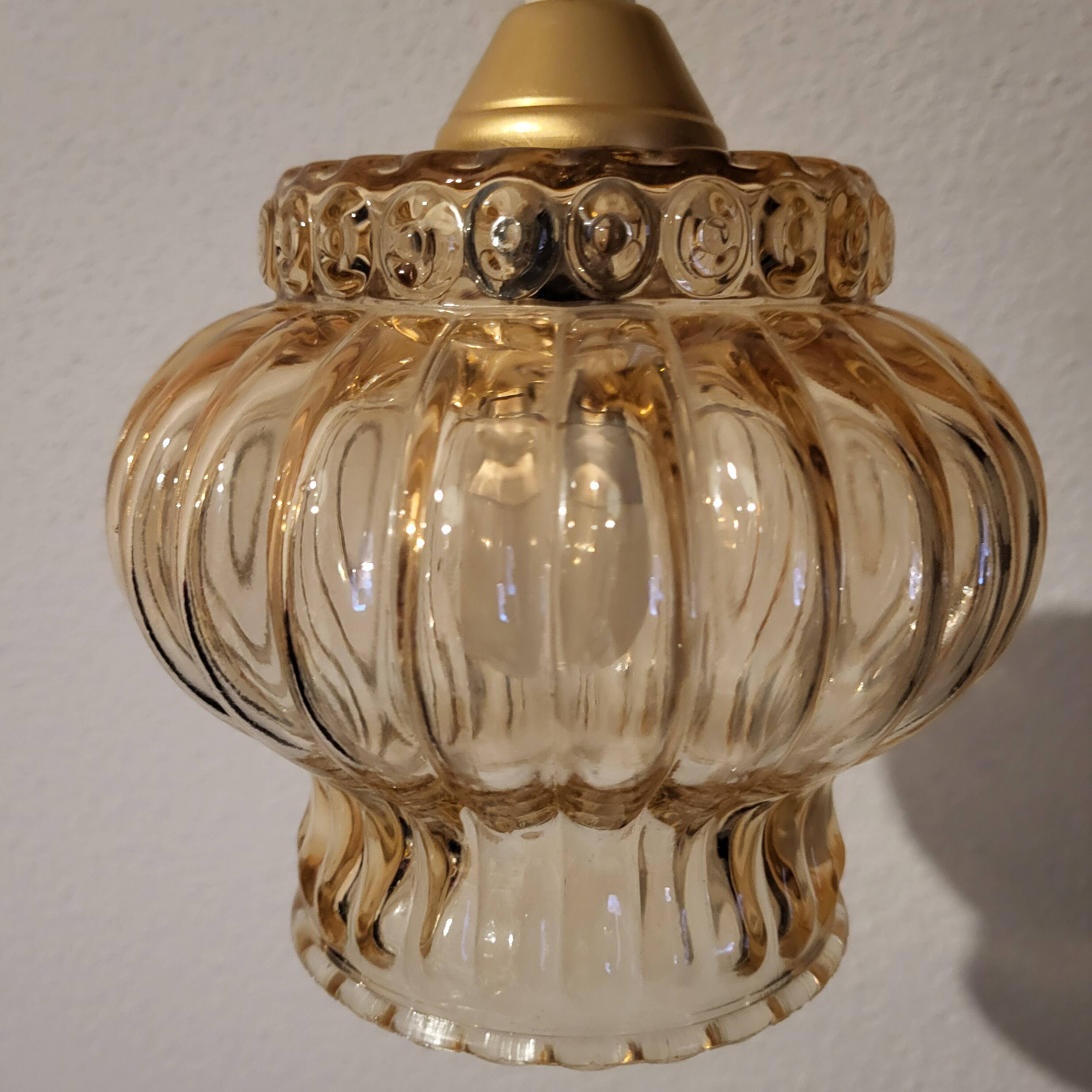 amber space age globe suspension, 1970