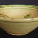 Glazed terracotta bowl dish with 20th century bird decoration