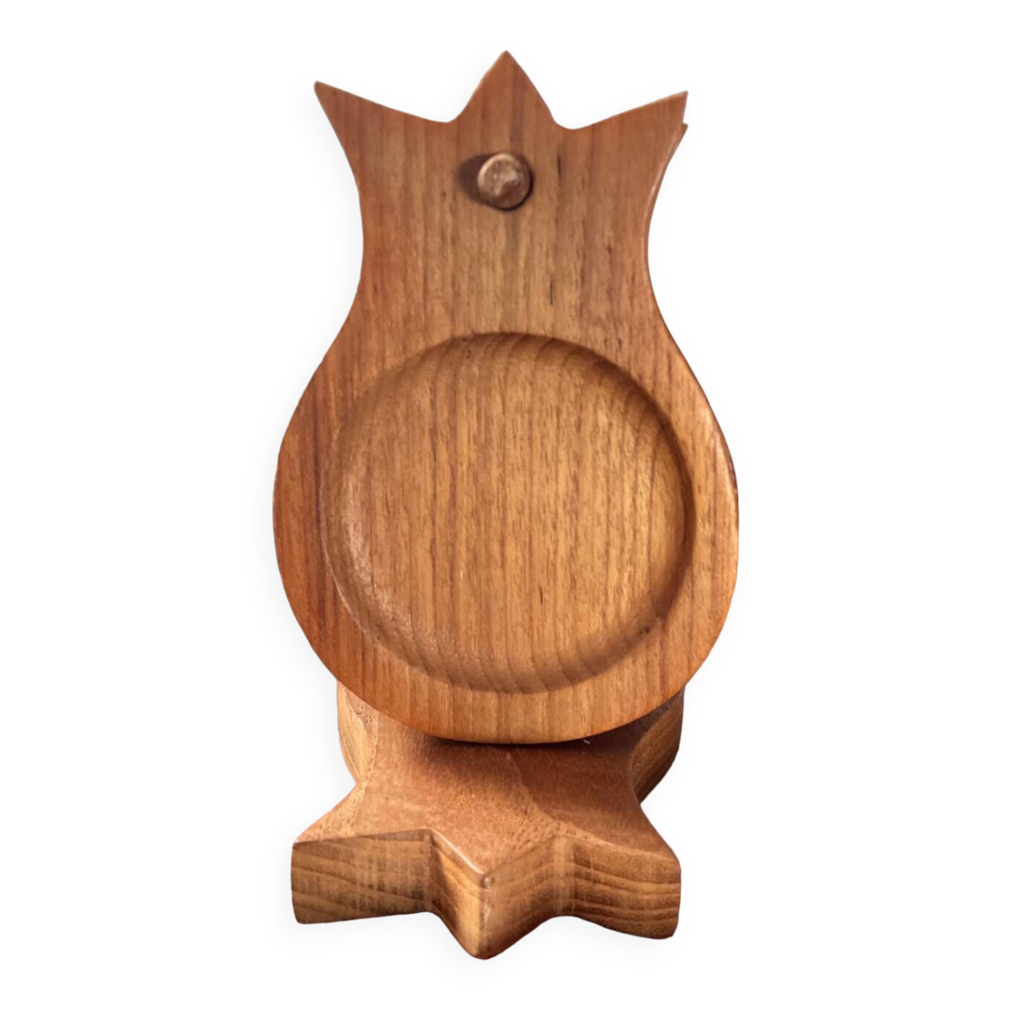 Vintage teak coaster set