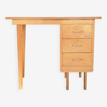 Bureau en bois pieds compas