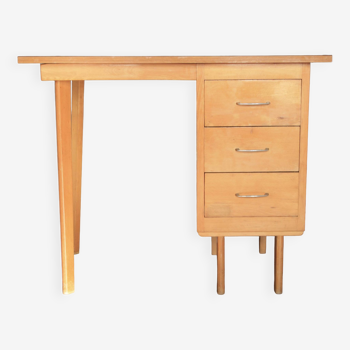 Wooden desk with compass legs
