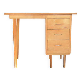 Bureau en bois pieds compas