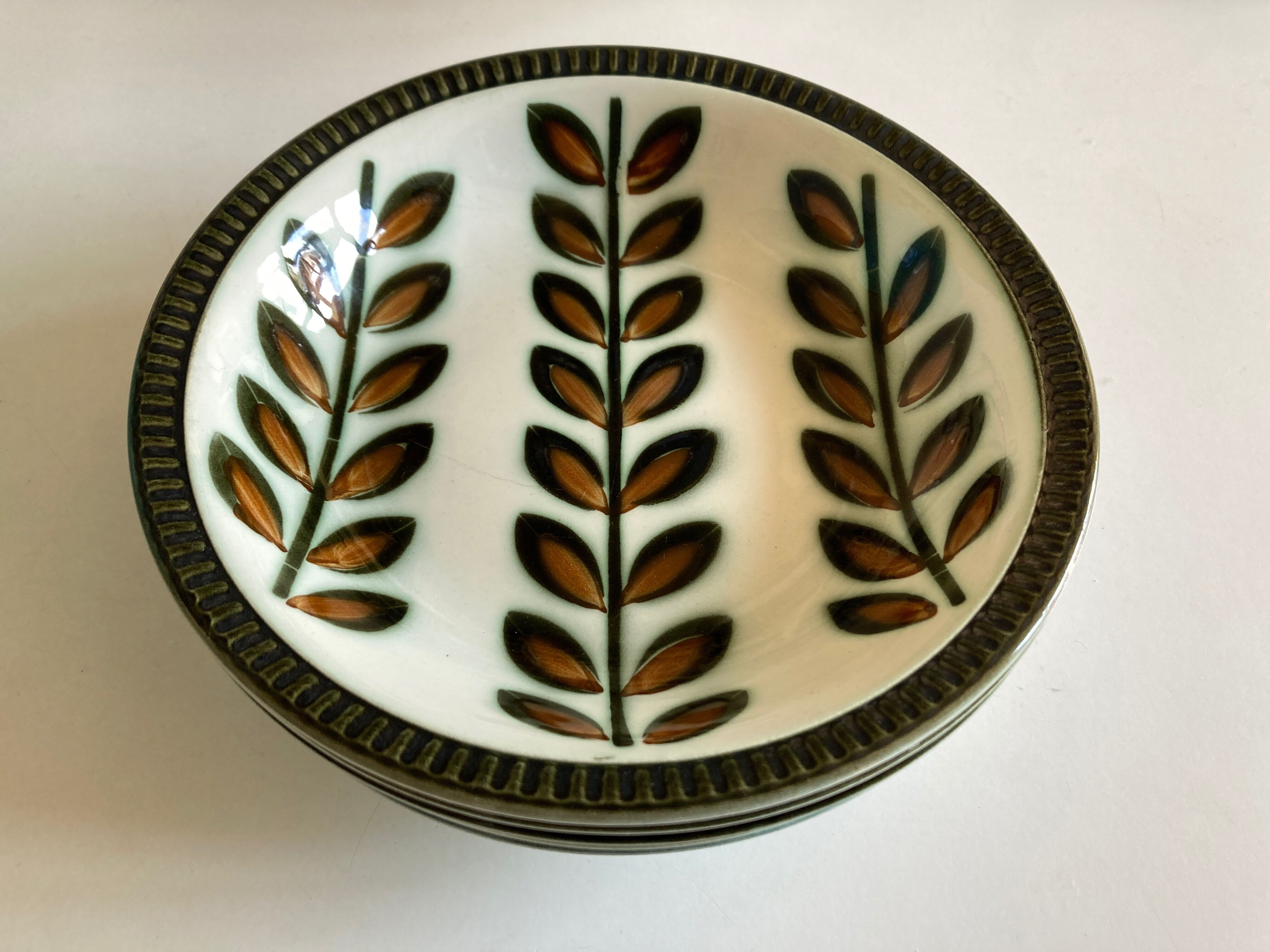 Set of 5 plates cap Rambouillet 1960 de Boch 1841 1966