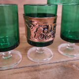 6 vintage white wine glasses Luminarc France