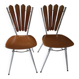 Paire de chaises pétales vintage