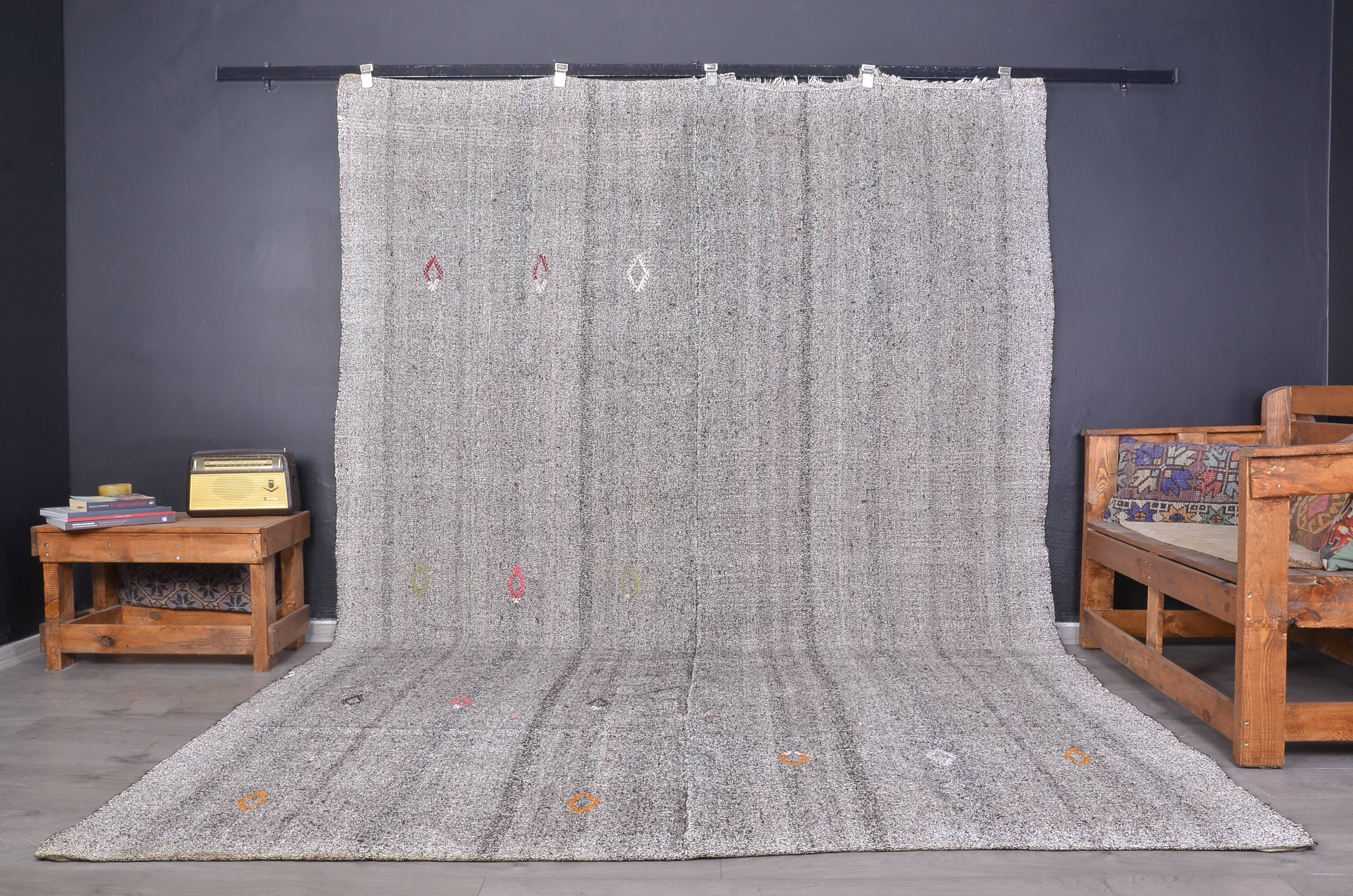 Vintage Neureal Turkish Kilim Rug sku c 227