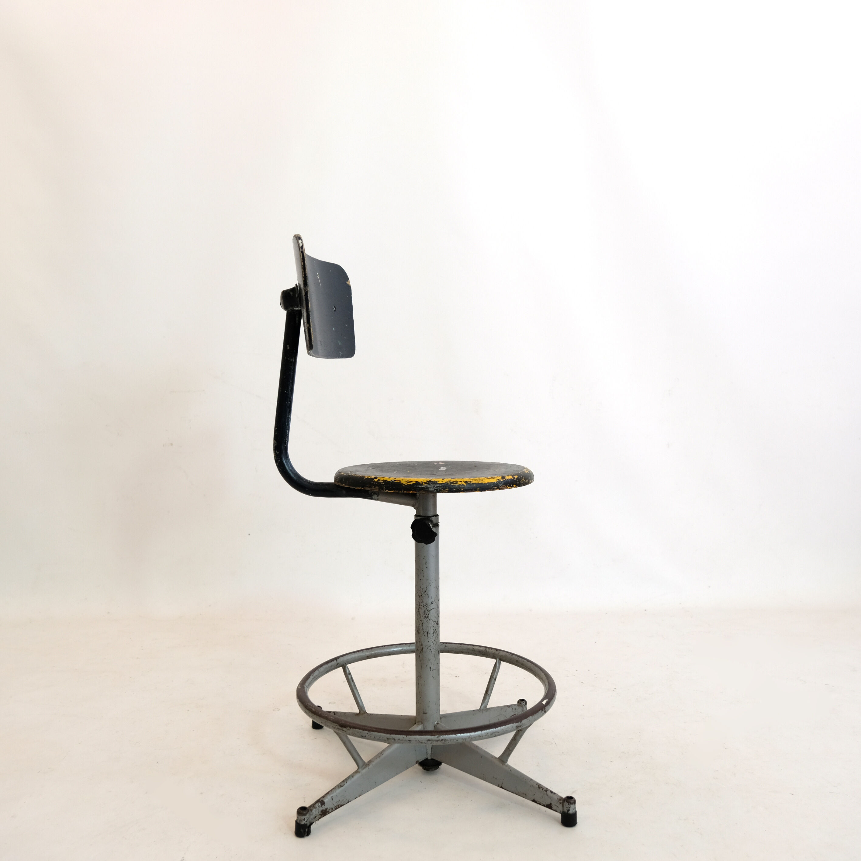 High-adjustable workshop chair, 1960-1970.