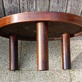 Round herbarium coffee table, vintage 60s