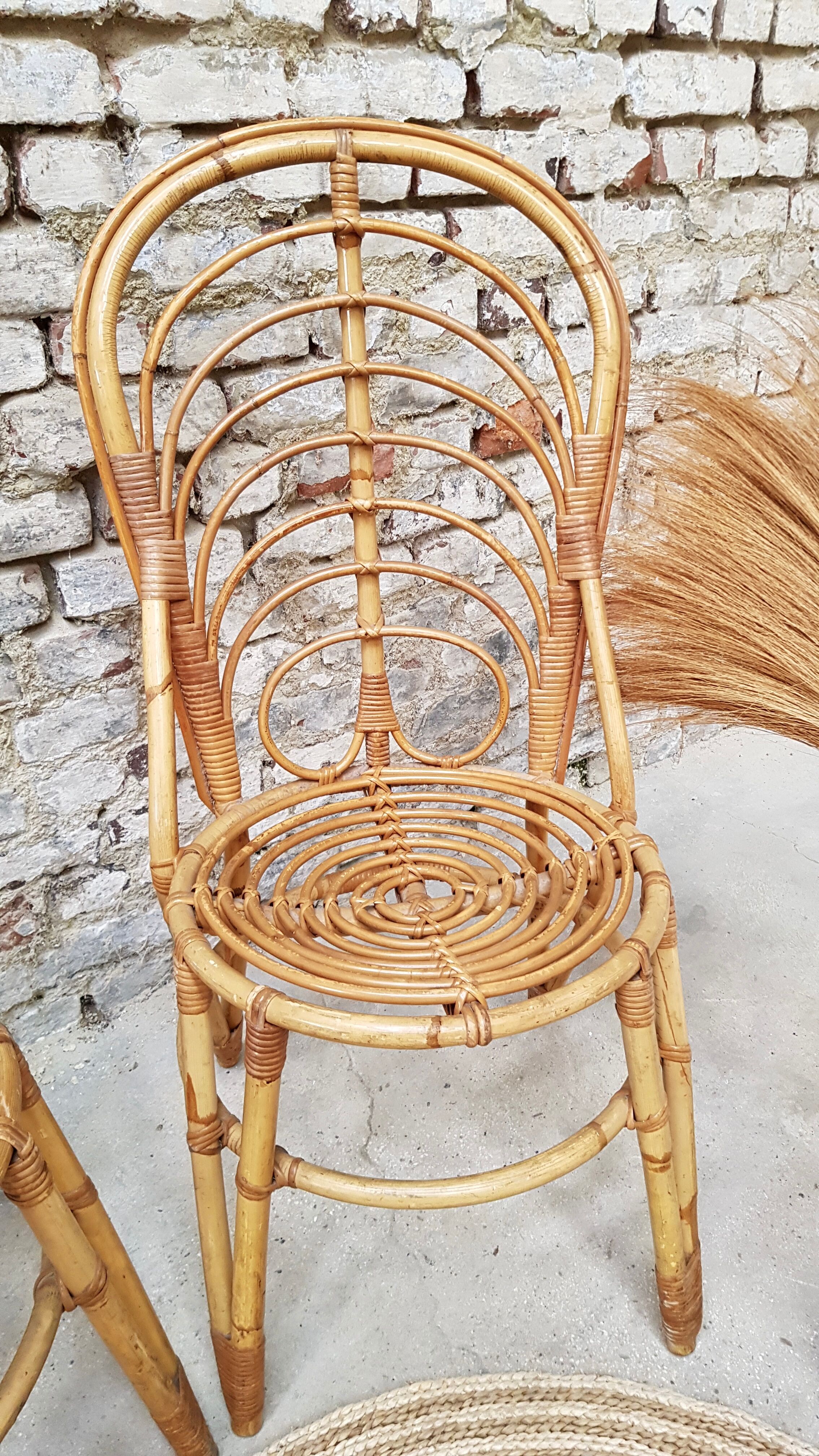 Pair of rattan chairs