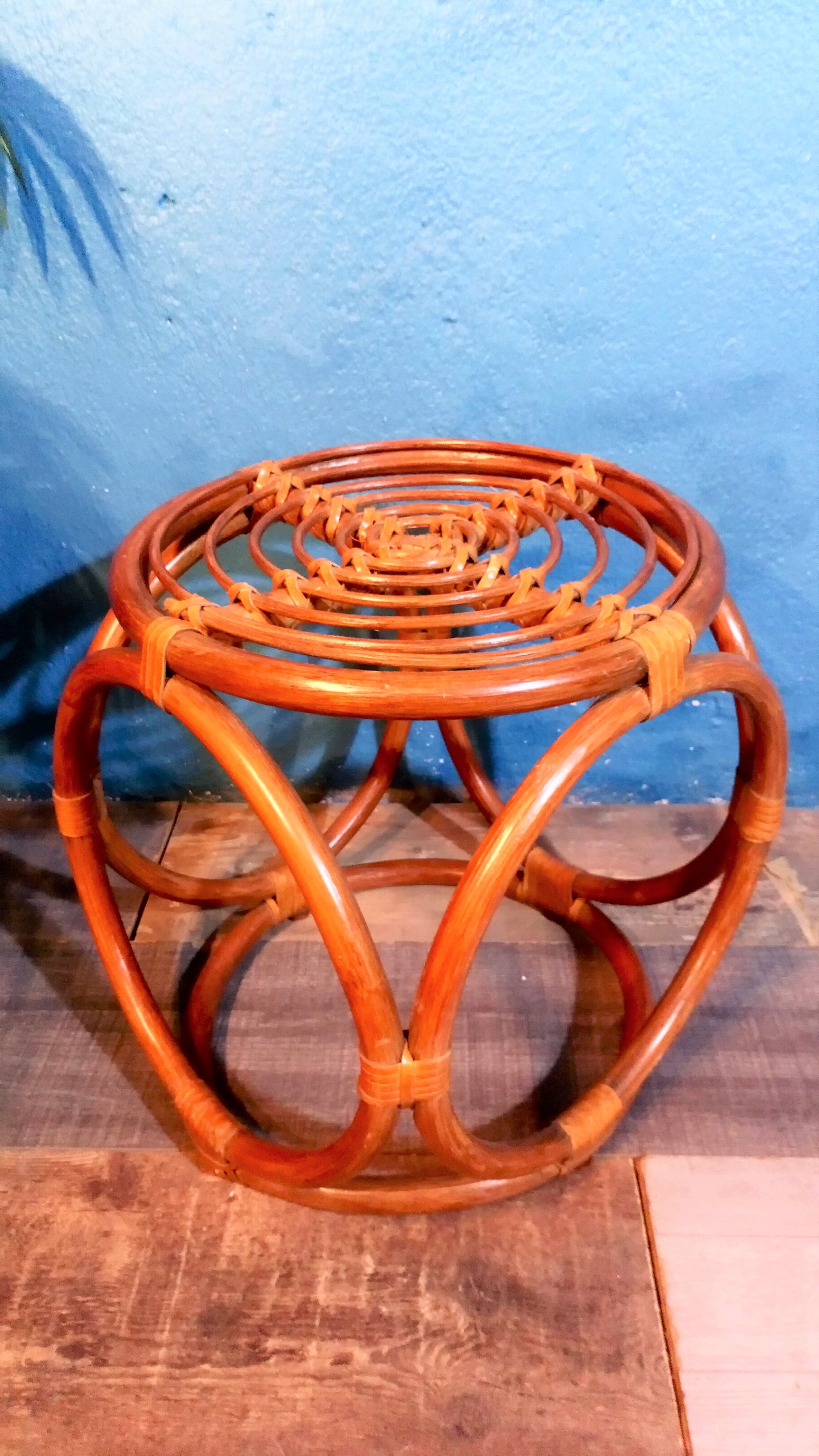 Rattan stool 1960s