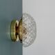 Vintage square globe wall or ceiling light in moulded glass