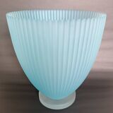 Vase en verre bleu gaufré made in Italy