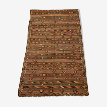 Turkish kilim rug 256x156 cm wool