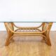 Table basse en rotin et verre
