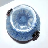 Vintage vase in blown glass and blue and purple glass paste - Murano Glass Bottle? Italy