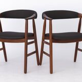 2 chaises vintage de Thomas Harlev, modèle 213, danois, pour Farstrup, teck, années 1960.