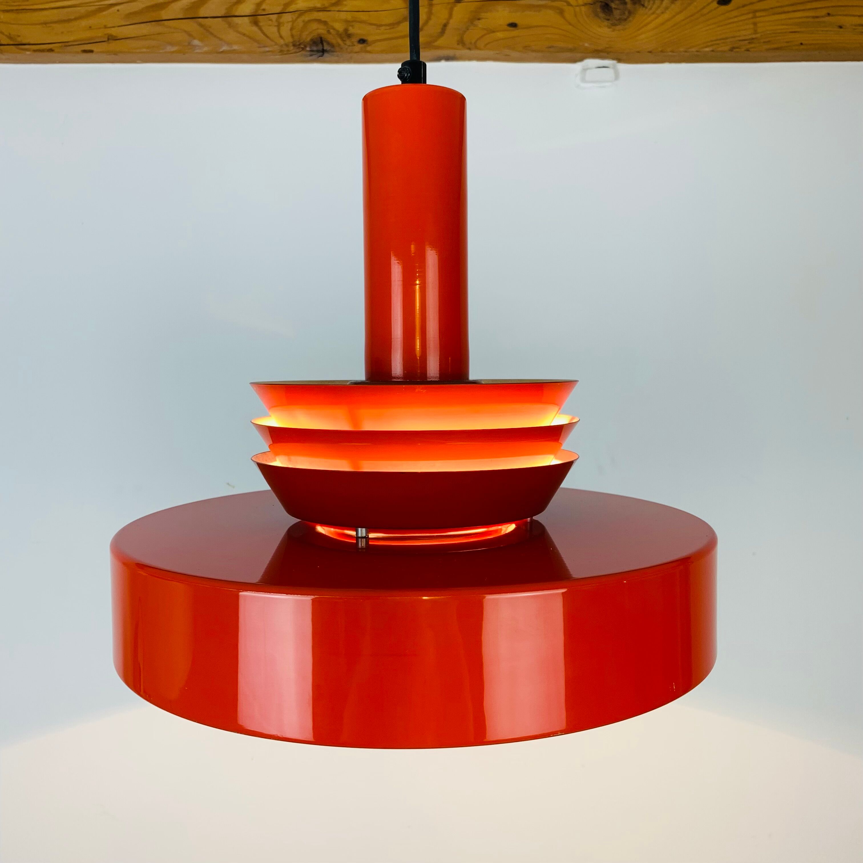 Scandinavian suspension space age Danish red