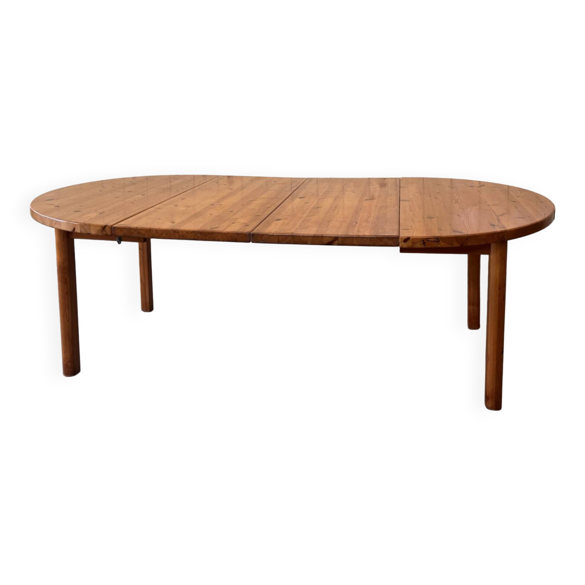 Round extendable dining table in pine by Furusnickarn AB