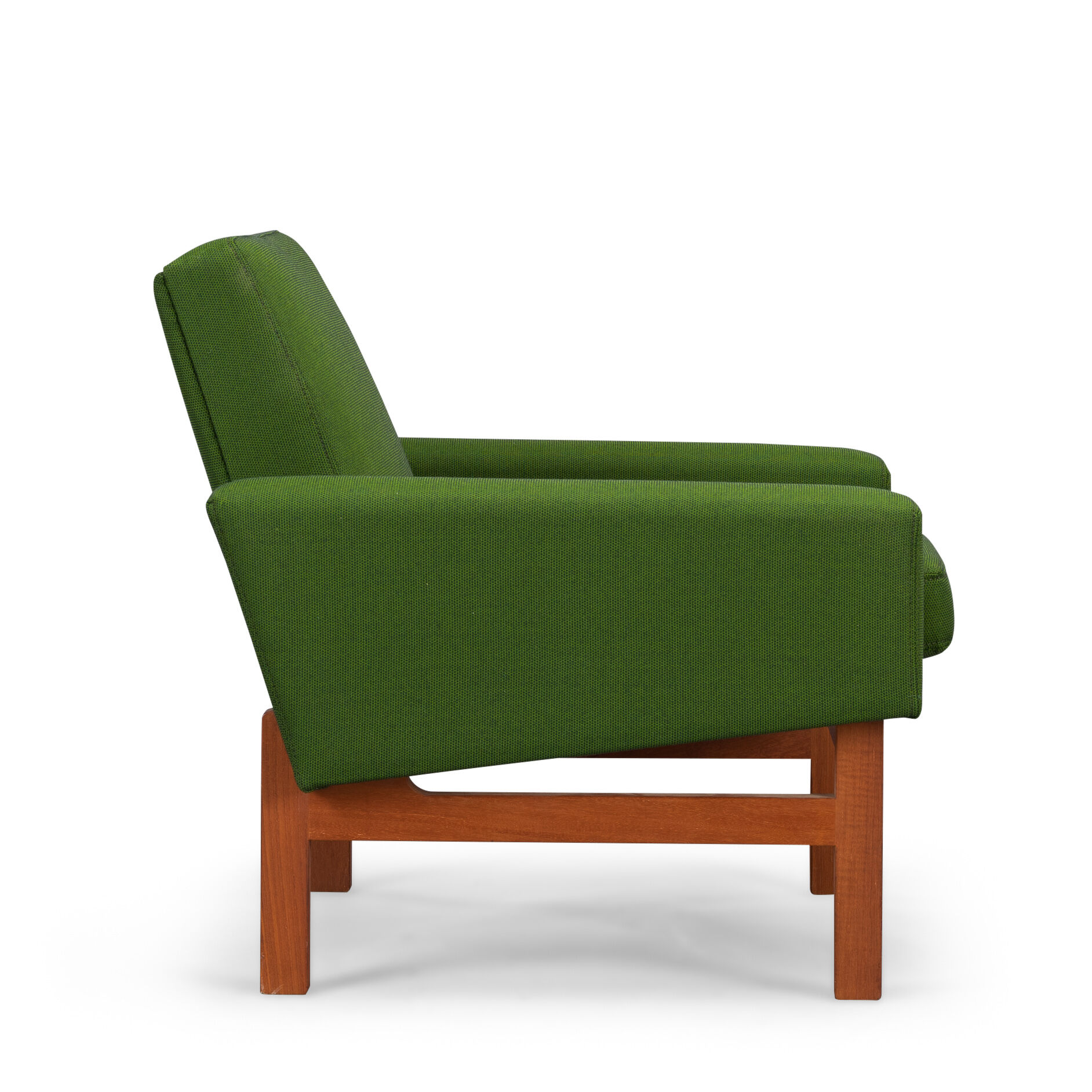 Green AP34/1T armcchair by Hans J. Wegner for A.P. Stolen, 1960s
