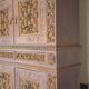 19th-century Renaissance Revival two-body cabinet: inspired by Monet's water lilies.