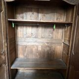 Beautiful and ancient Norman wedding wardrobe, richly carved