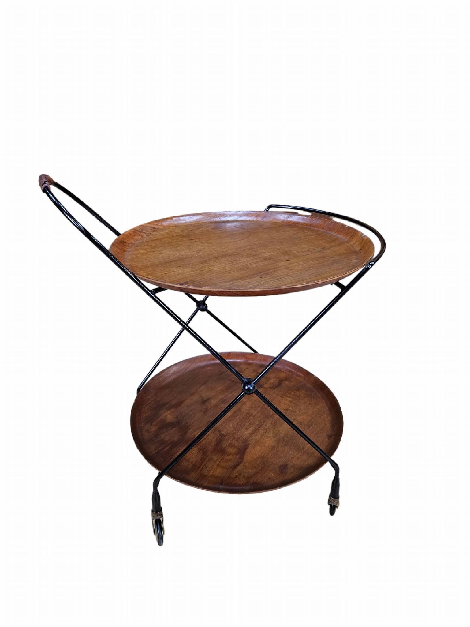 Bar cart, åry fanérprodukter, nybro, teak, sweden, 1960s