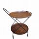 Bar cart, åry fanérprodukter, nybro, teak, sweden, 1960s