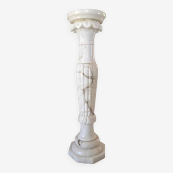 Carved alabaster column 70s-80s