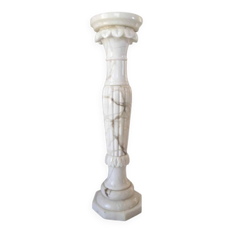 Carved alabaster column 70s-80s