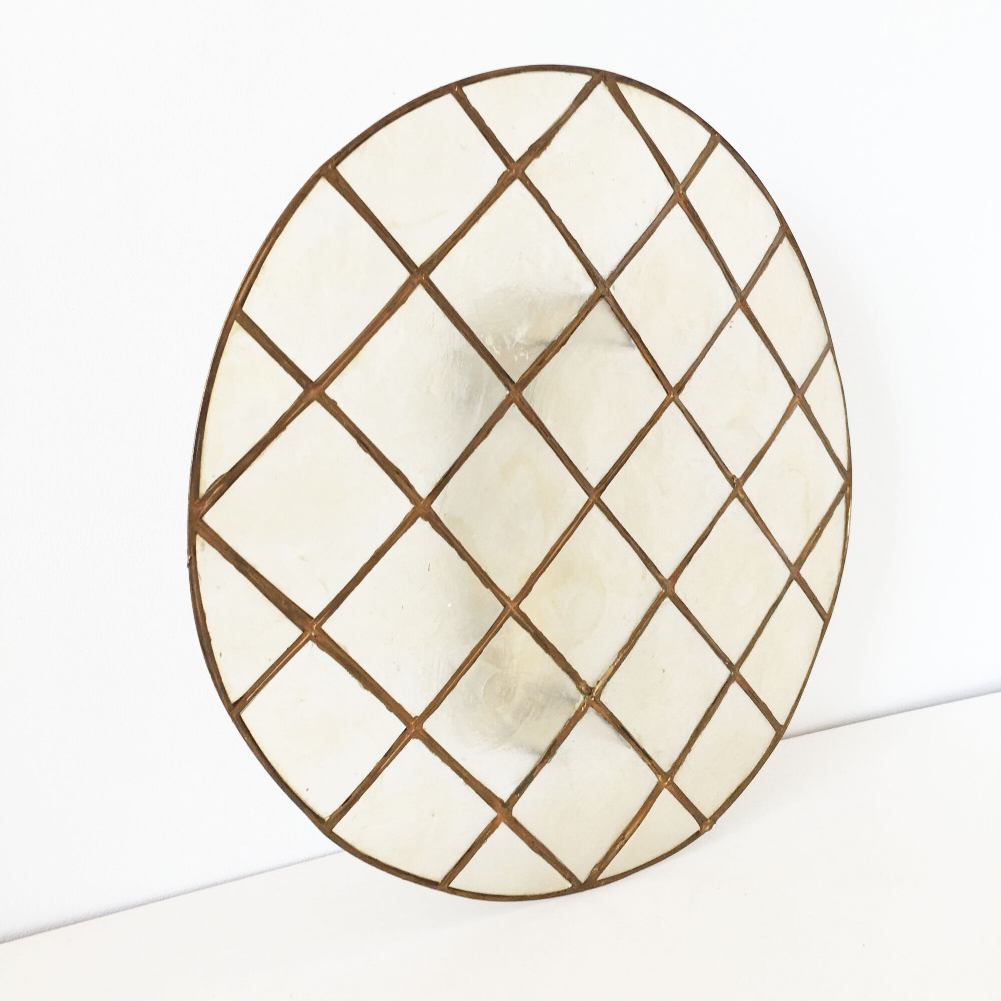 Applique ronde en nacre vintage