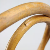 Vintage wide bentwood and cane chairs, set of 2