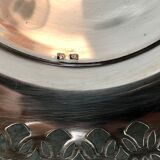 Round bread basket, silver metal