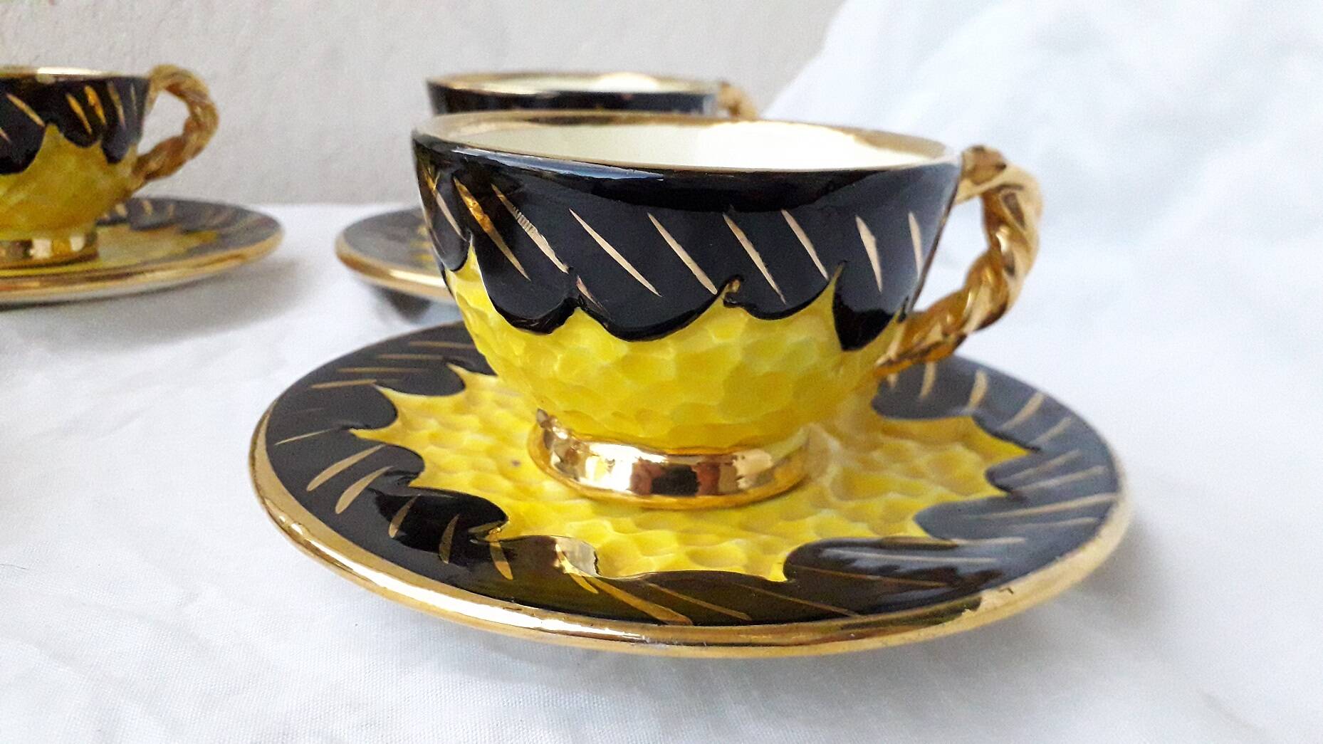 Bicoloured coffee cups Vallauris