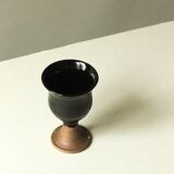 Mazagran in deep brown glazed stoneware, by Jean Linard