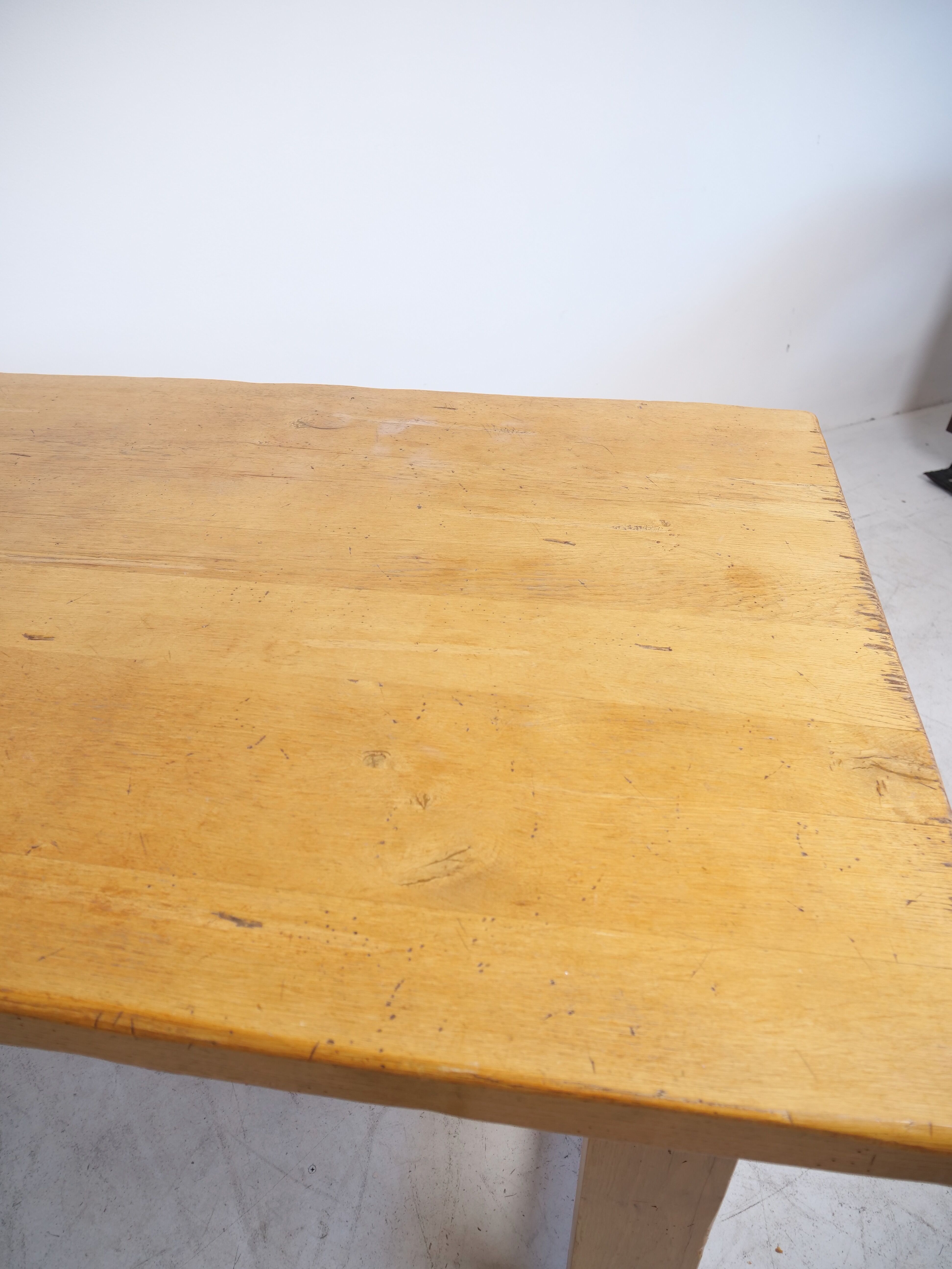 Solid oak farmhouse table