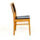 Chaise en chêne et en cuir Suède 1960