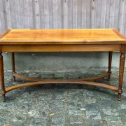 Louis XVI style coffee table in stained cherry wood 95x50cm 1970