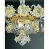 Venetian Floreal Gold Murano Glass Flush Mount