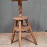 Wooden stool with screws