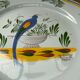 Old quimper henriot ceramic plate vintage bird decor #b190