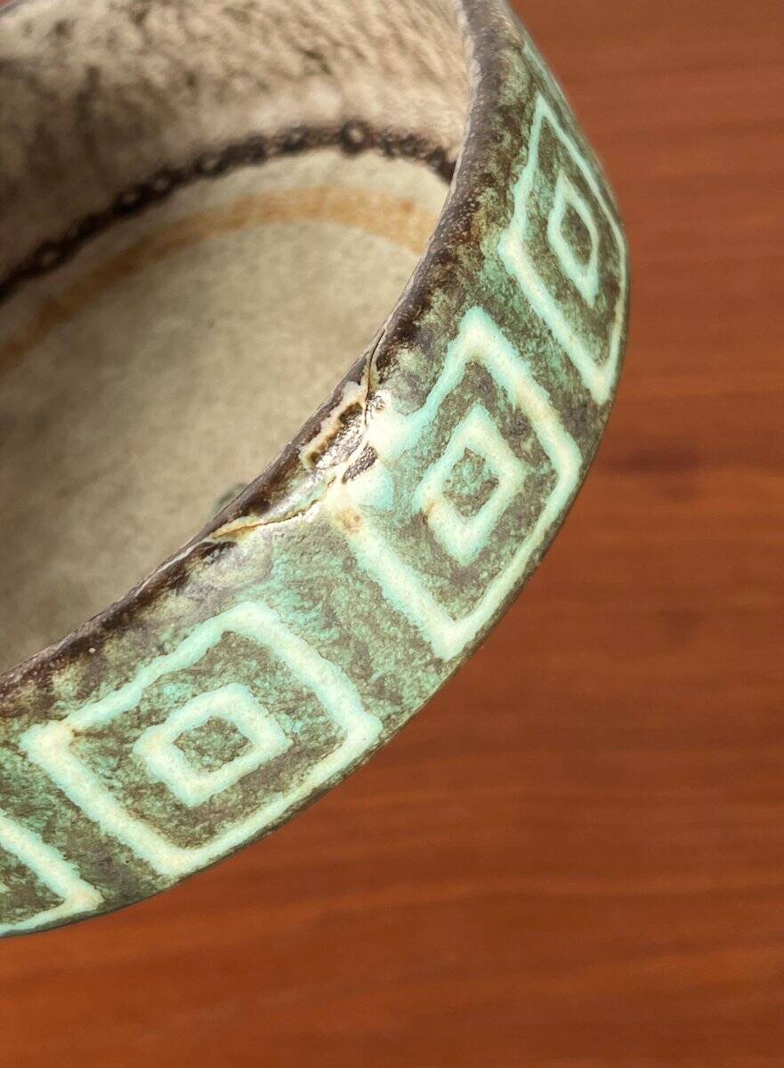 Set of 2 WGP ceramic bowls from West Germany, mid-century style, 1960s.