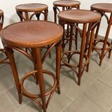 Set of 6 Thonet bar stools
