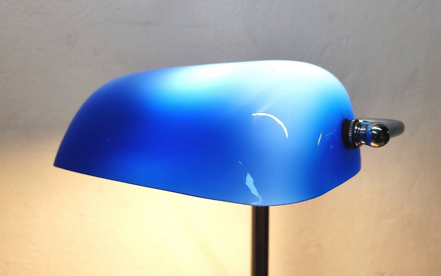 Blue banker's lamp