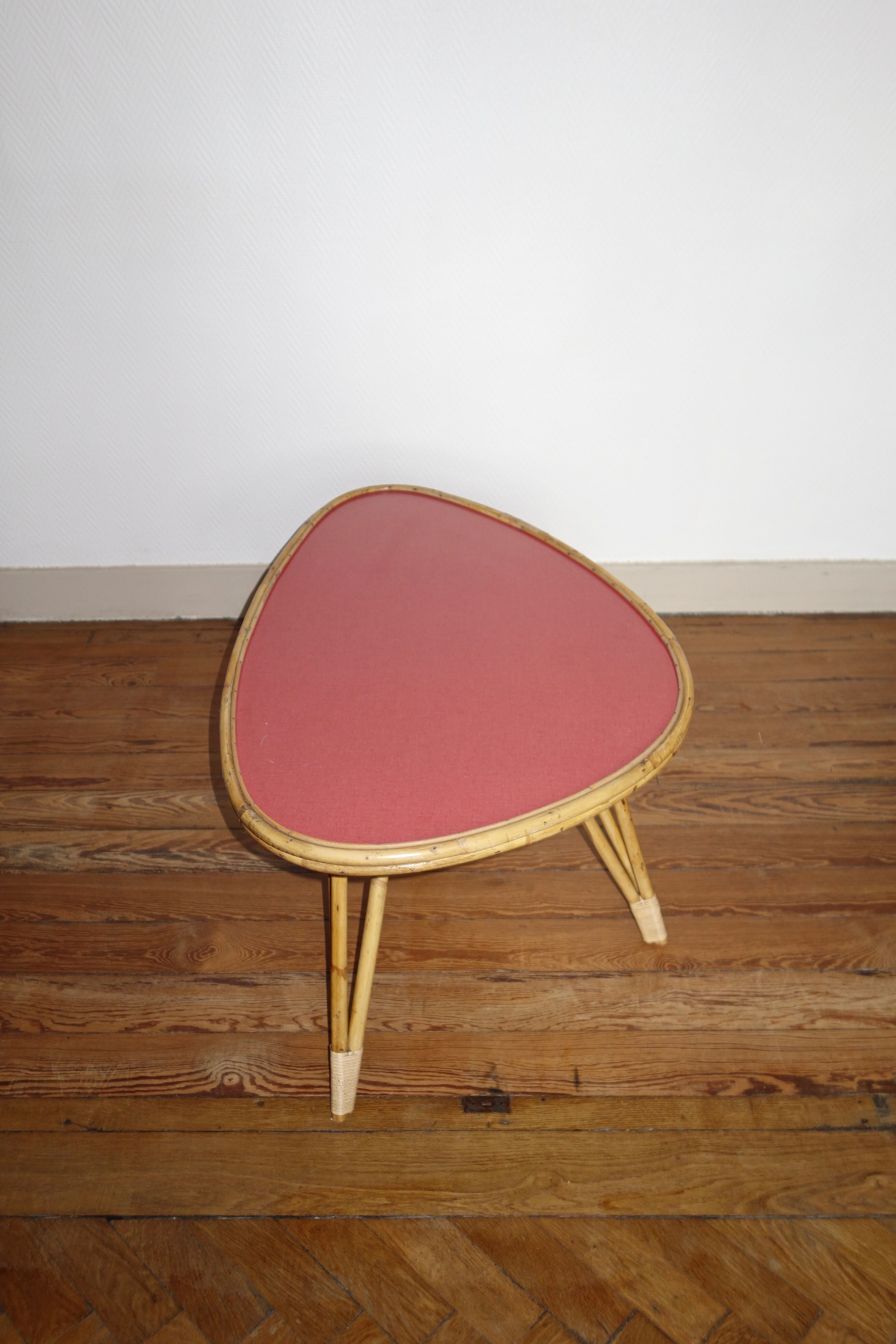 Free form rattan coffee table from the 60