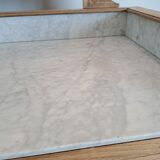 Bathroom cabinet with marble top in Henri II style
