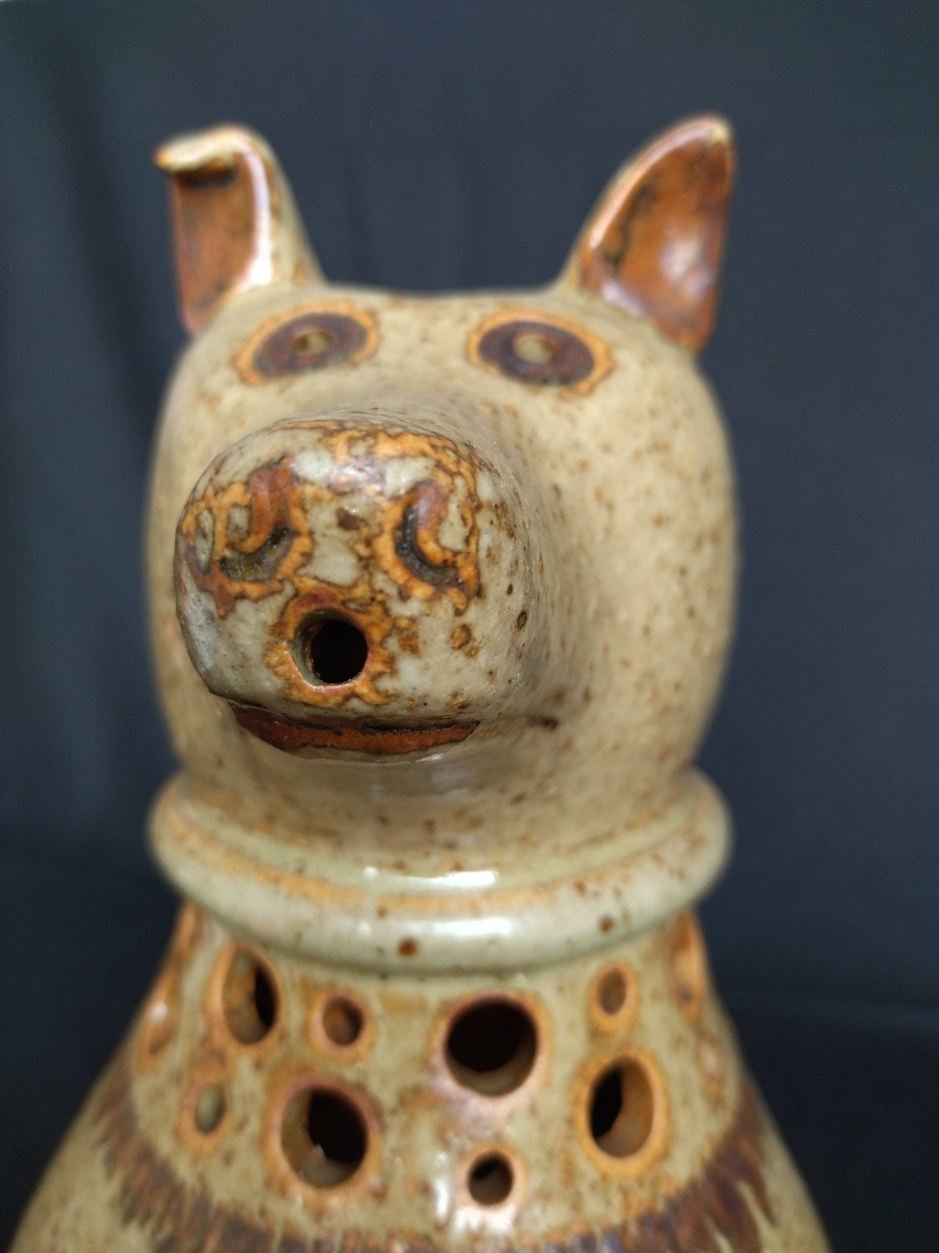 Vintage pitcher dog head